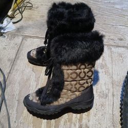 Women's COACH Boots With The FURR!