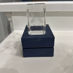3D Crystal Reindeer Cube