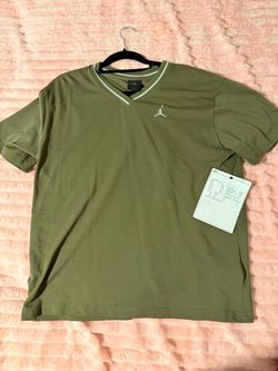 Jordan Jumpman V-Neck T-Shirt Olive Green