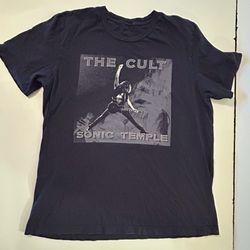 THE CULT Sonic Temple T-Shirt Adult Size Large Rock band Tee Back Graphics