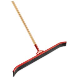 Libman 36 in. High Power Curved Rubber Floor Squeegee with 60 in. Wood Handle