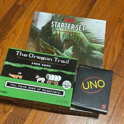 DnD, Oregon Trail, Uno