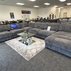 Huge 6 Pc Sofa Sectional Couch Set W/ Chaise/$10 EZ Down Payment Options