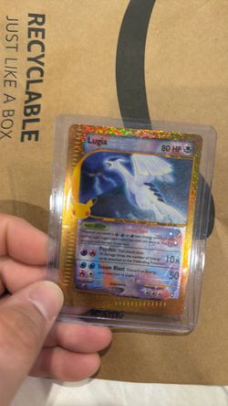 Lugia Crystal Type Pokémon Card in Case