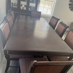 Extendable Dining Room Set 8 Chairs + Cabinet – Made in Turkey