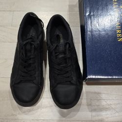 Boys Black Ralph Lauren Sneakers Size 6