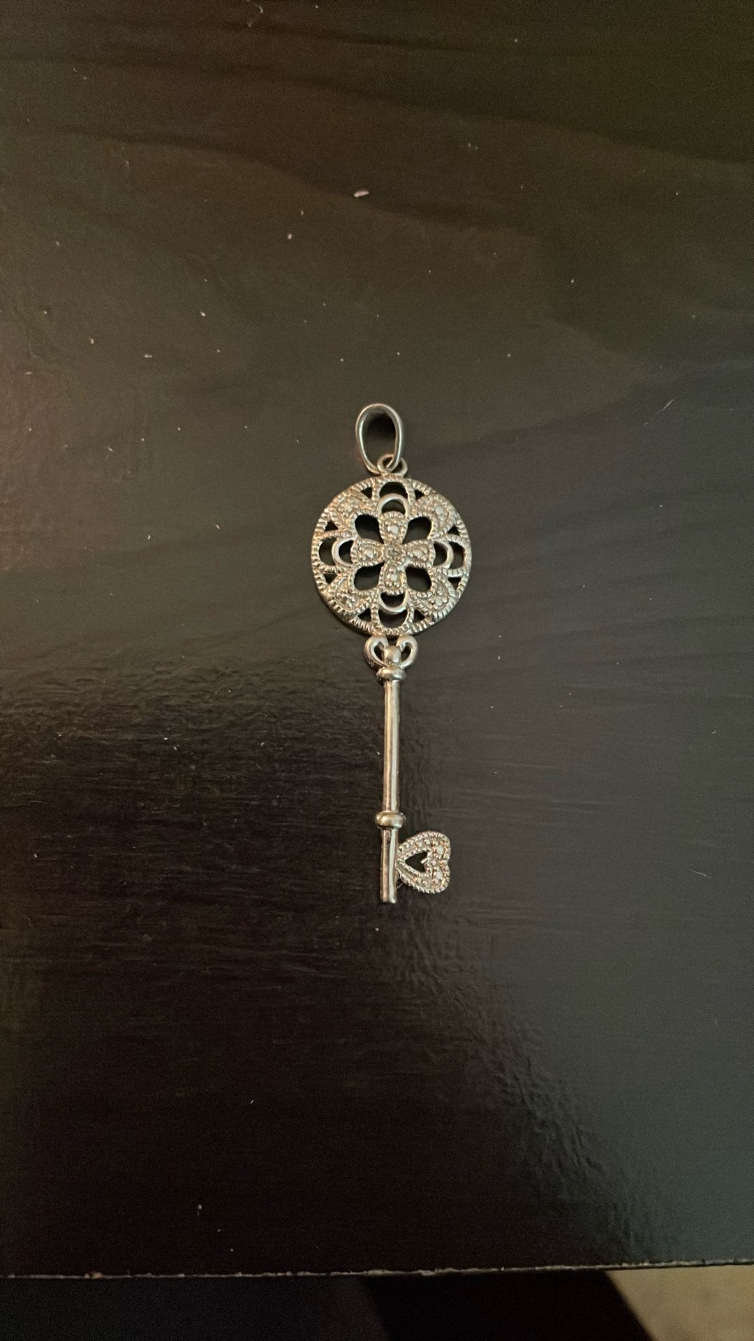 Real Silver charm key