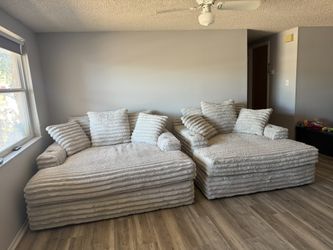(2) Rooms To Go Oversized Cloud Chaises (LESS THAN 1 MONTH OLD)
