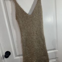 Gold Sparkly Forever 21 Cocktail/Party Dress