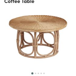 World market rattan coffee table