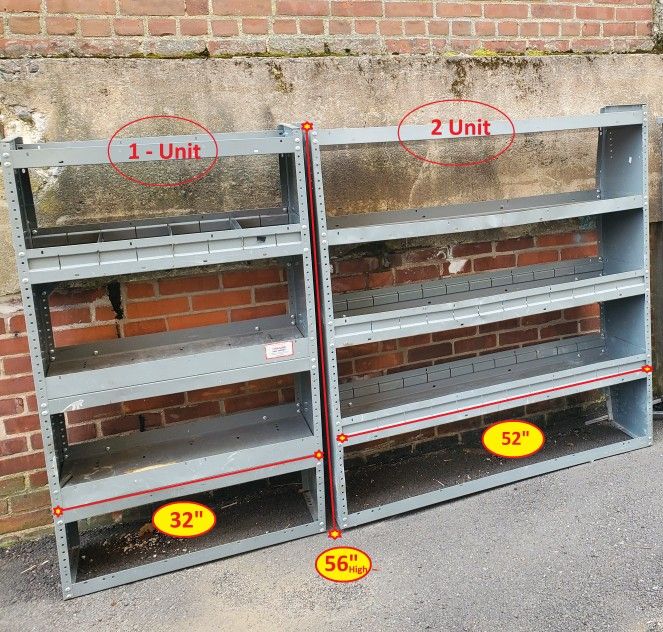 Van Shelving, 4 Trays, Good Conditions