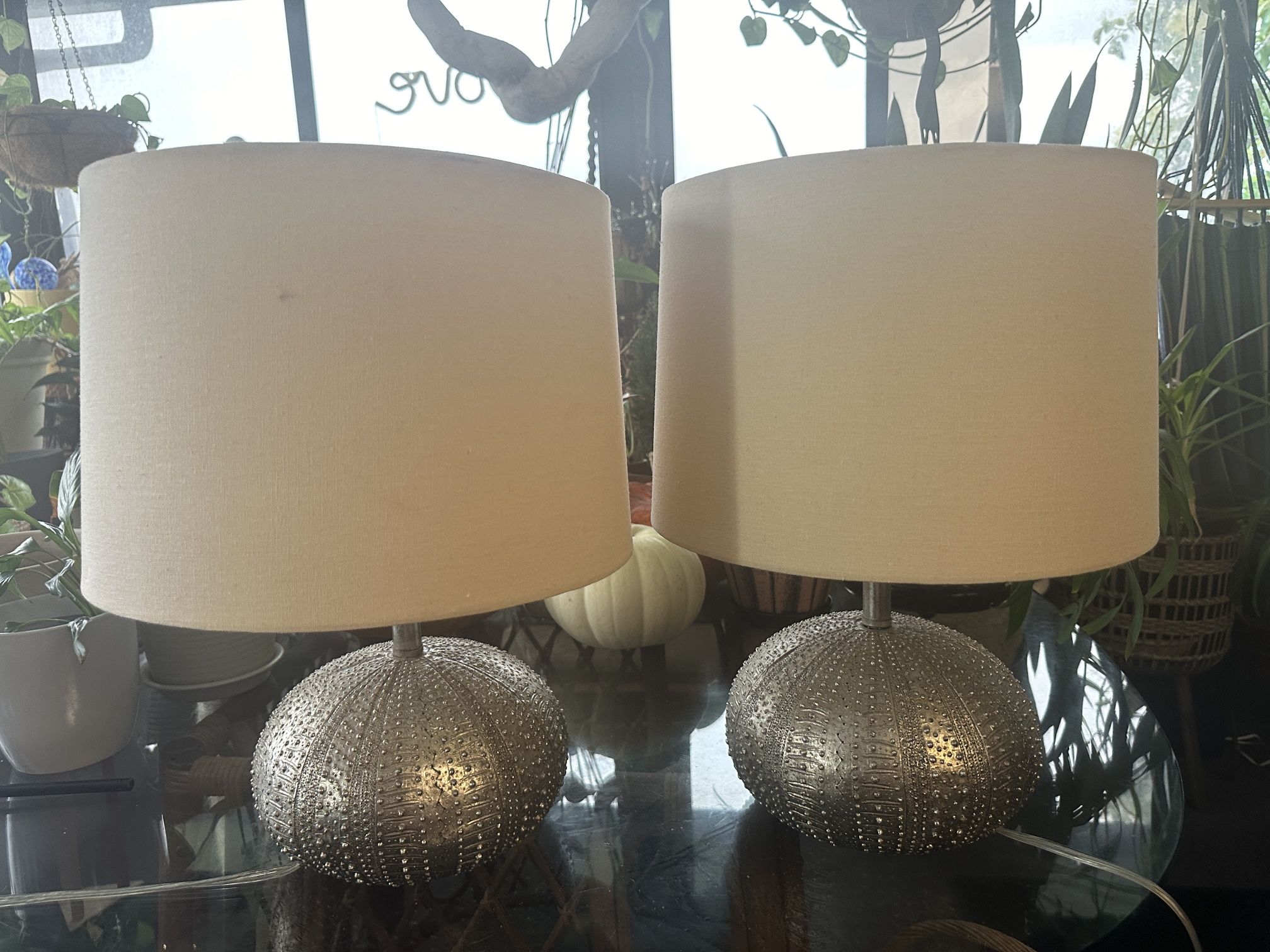 Beautiful Pair Of Lamps (Base and Shades) Like new