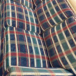 Plaid Sleeper Sofa 