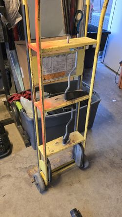heavy-duty appliance dolly/hand truck with straps,