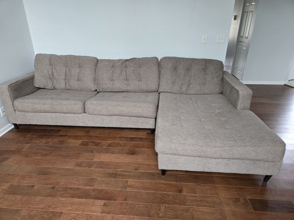 Gray L-Shaped Couch Free
