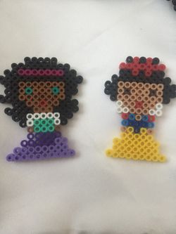 Esmeralda and Snow White perler beads