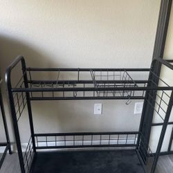Black Metal Storage Rack / Utility Shelf