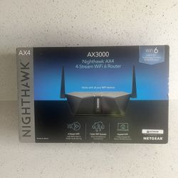 NETGEAR Nighthawk 4-Stream AX4 Wi-fi 6 Router (RAX40) – AX3000 Wireless Speed (Up to 3 Gbps) | 1,500 Sq Ft Coverage