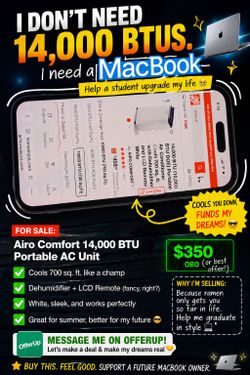 Air conditioner, willing to trade for macbook