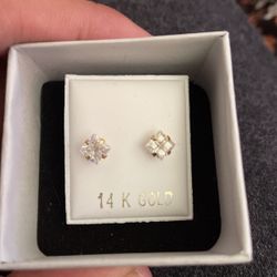 14k Solid Gold Ear Rings 