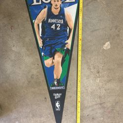 Kevin Love Signed Minnesota Timberwolves pennant