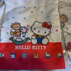 BNWT Hello Kitty drawstring, Tote Bags Both Sides Have The Same Print Only Two Left