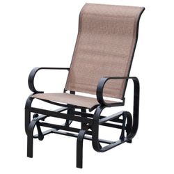 2Pk PatioPost Outdoor Porch Glider Patio Swing Rocking Chair Black/Brown/Mocha Optional