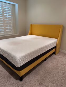 Full size bed frame and mattress $150
