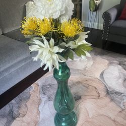 Tall Floor Vase With Flowers