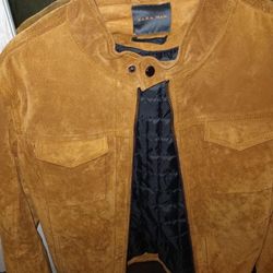 Zara Jacket Mens Small Brown Faux Suede Casual Preppy Workwear Outdoors Coat For Sale $50.00