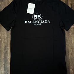 Balenciaga Men's Short Sleeve T-Shirt Size M Stretchable Material Black