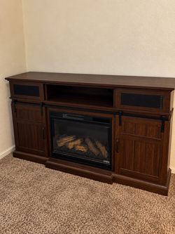 Wood console table