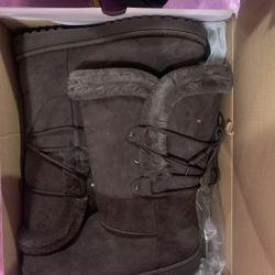 Brown Fur-lined Boots