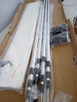 New 4 quick support pole 55.16 to 153.66 inch. have 4 pads but missing 4 pads