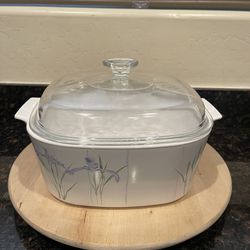 Corning Ware Shadow Iris 5 qt Dutch Oven with glass lid