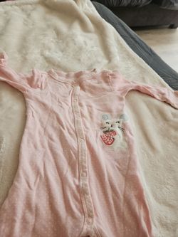 Carter's baby girl pink zipper pajama