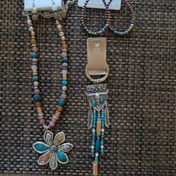 Necklace Earring Chain Set