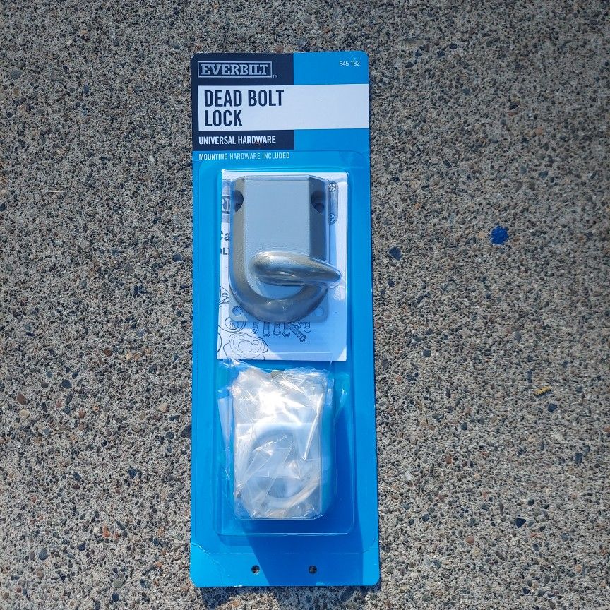 Everbilt Keyed Garage Door  Dead Bolt Lock 