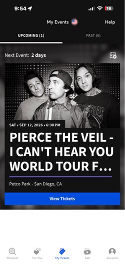 Pierce the veil ticket