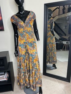 Boho Paisley Print Tiered Maxi Dress