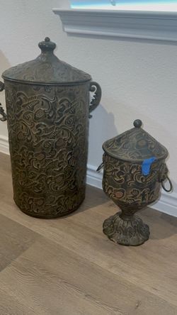 Decorative Metal Containers Set