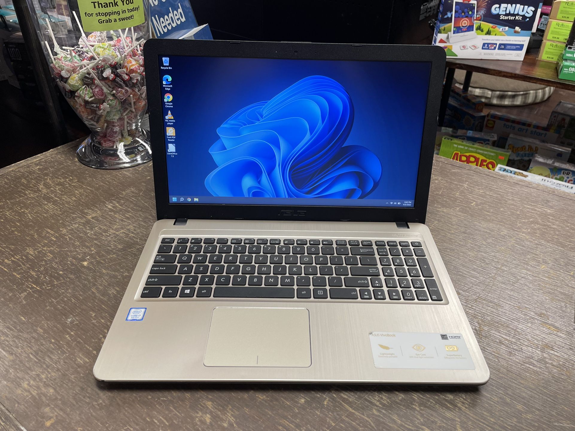 ASUS VivoBook X54OUA-DB71 Laptop 15.6” i7 Quad Core 8GB RAM 256GB SSD DVD Webcam WiFi Windows 11