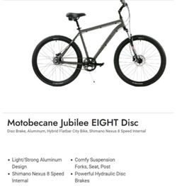 Motobecane Jubilee 8 speed INTERNAL HUB