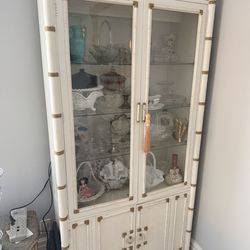 White China curio cabinet armoire $295