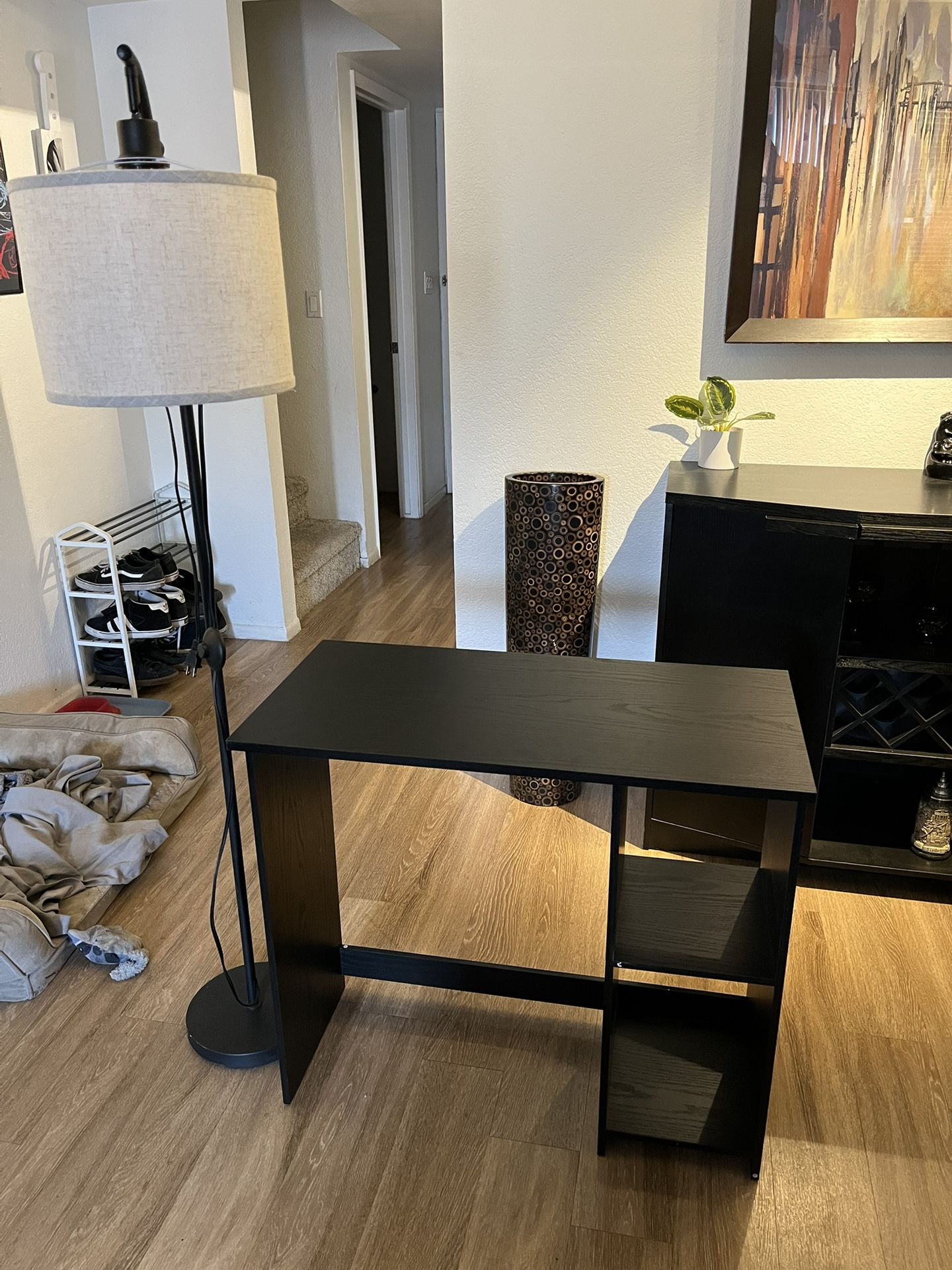 Computer Desk And Lamp