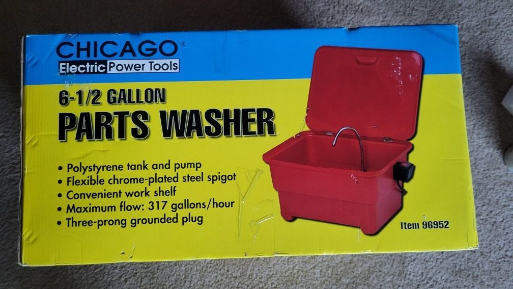 NEW Auto Parts Washer Chicago Electric 6 1/2 Gallon