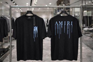 Black Amiri tshirt baby blue Drip All Sizes 💥3for$100