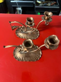 Copper candle holders