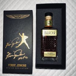 Fergie Jenkins Cubs Promo Statue Numbered Liquor Bottle Autographed Belfour RARE