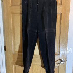 Vintage Nautica Black Pleated Cuffed Classic Fit Corduroy Pants Rigger 34x30 Y2K